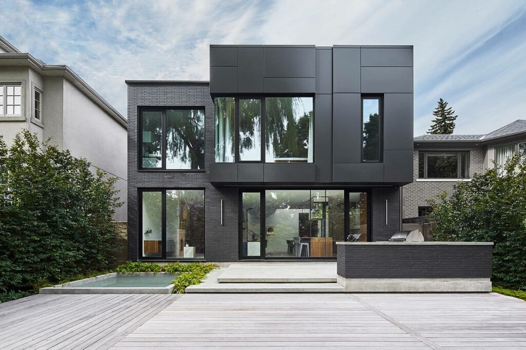 A Black Exterior for a Lavish Space