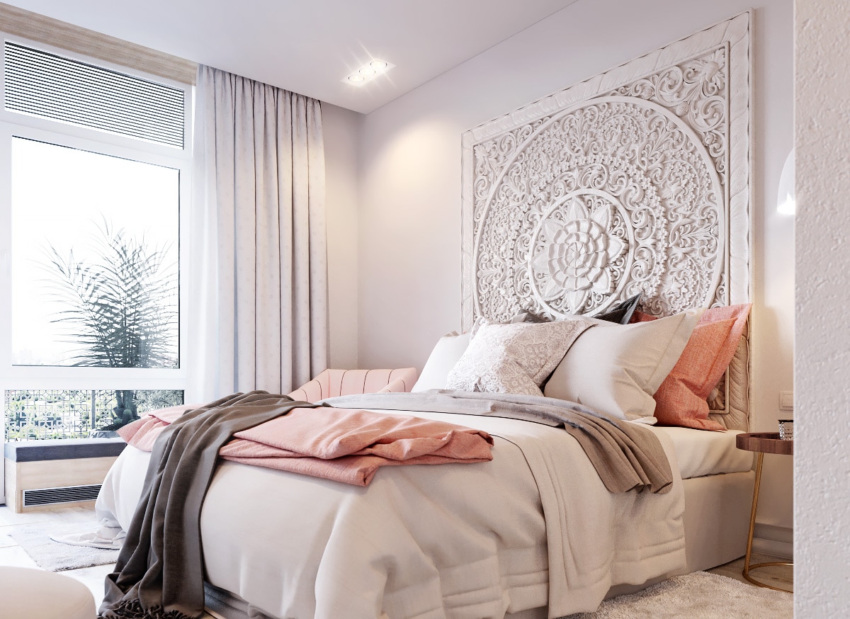 Artistic Wooden Headboard