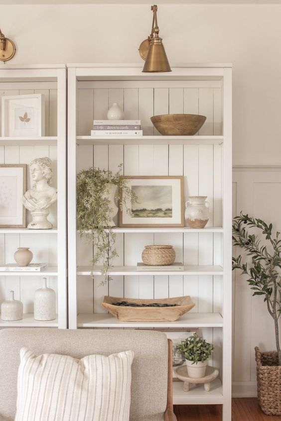 Beadboard Backed Bookshelf
