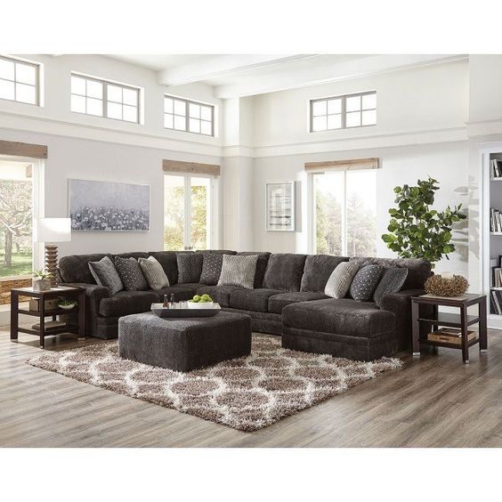 Charcoal Black Deep Seating Sectional