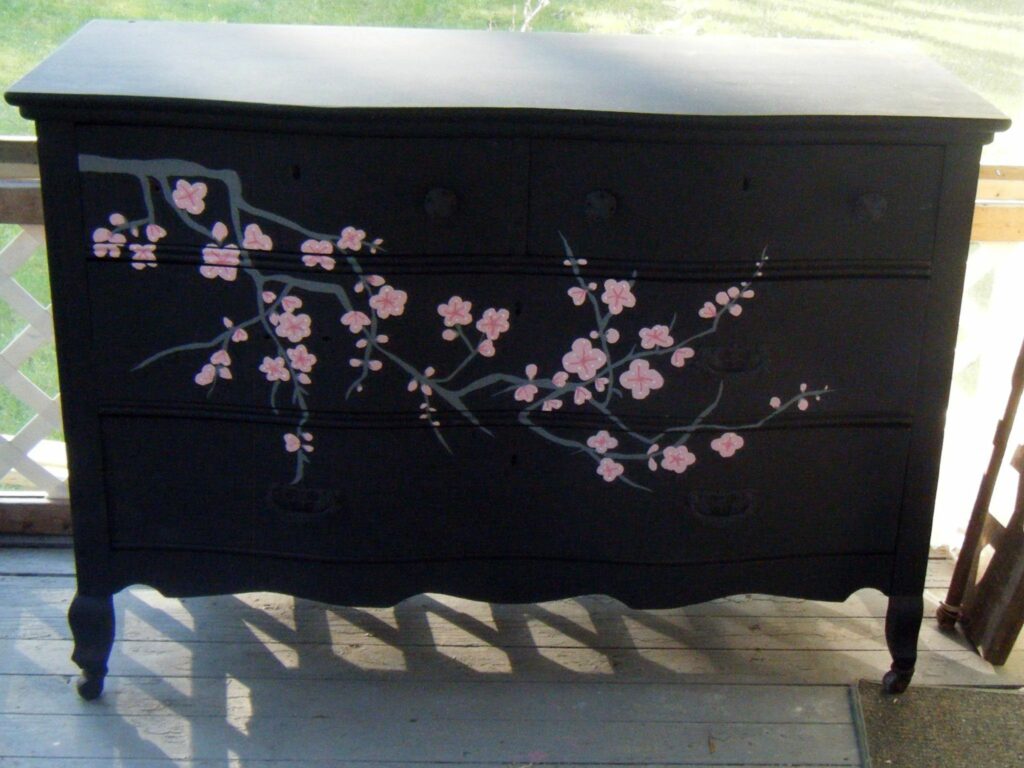 Cherry Blossom Painted Dresser