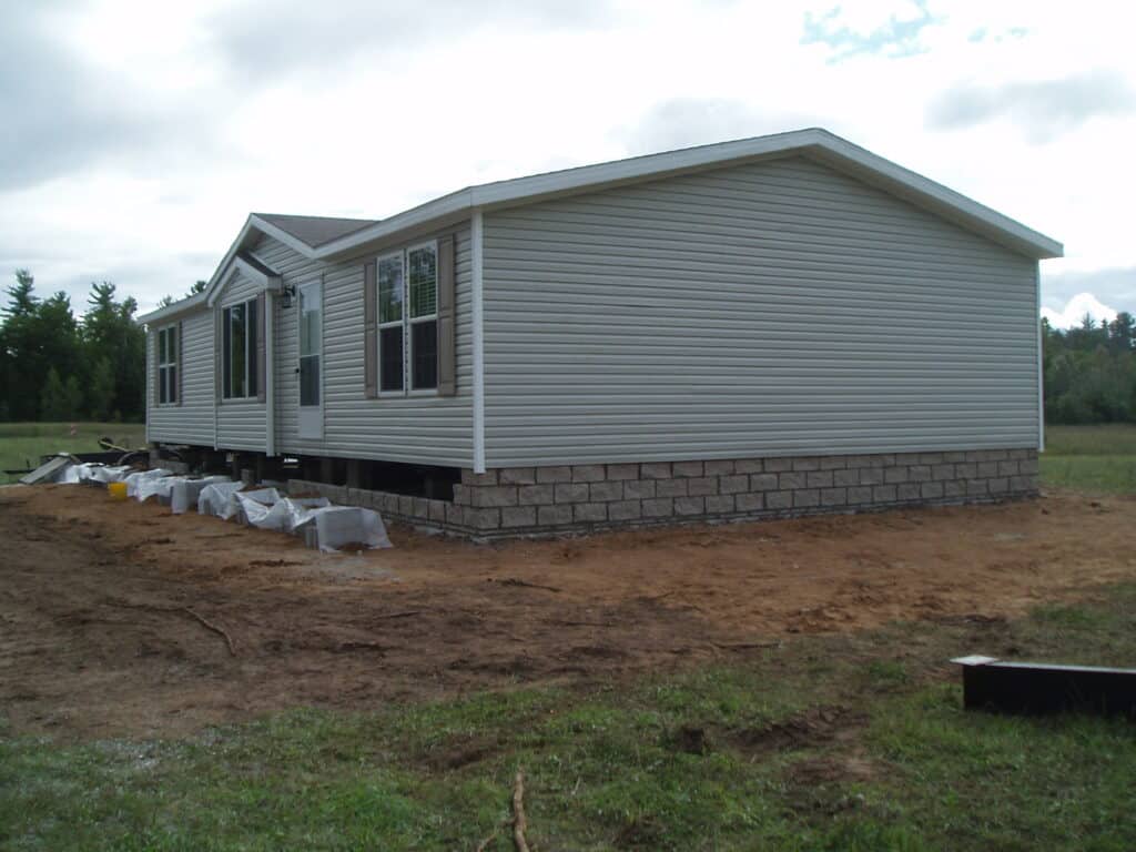 Cinder Block Underpinning for Mobile Homes