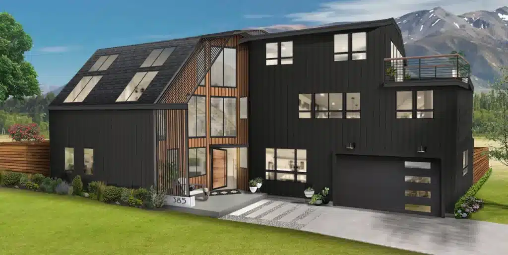 Contemporary Black Siding House