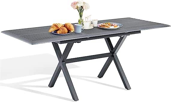 DWVO Expandable Aluminum Outdoor Dining Table