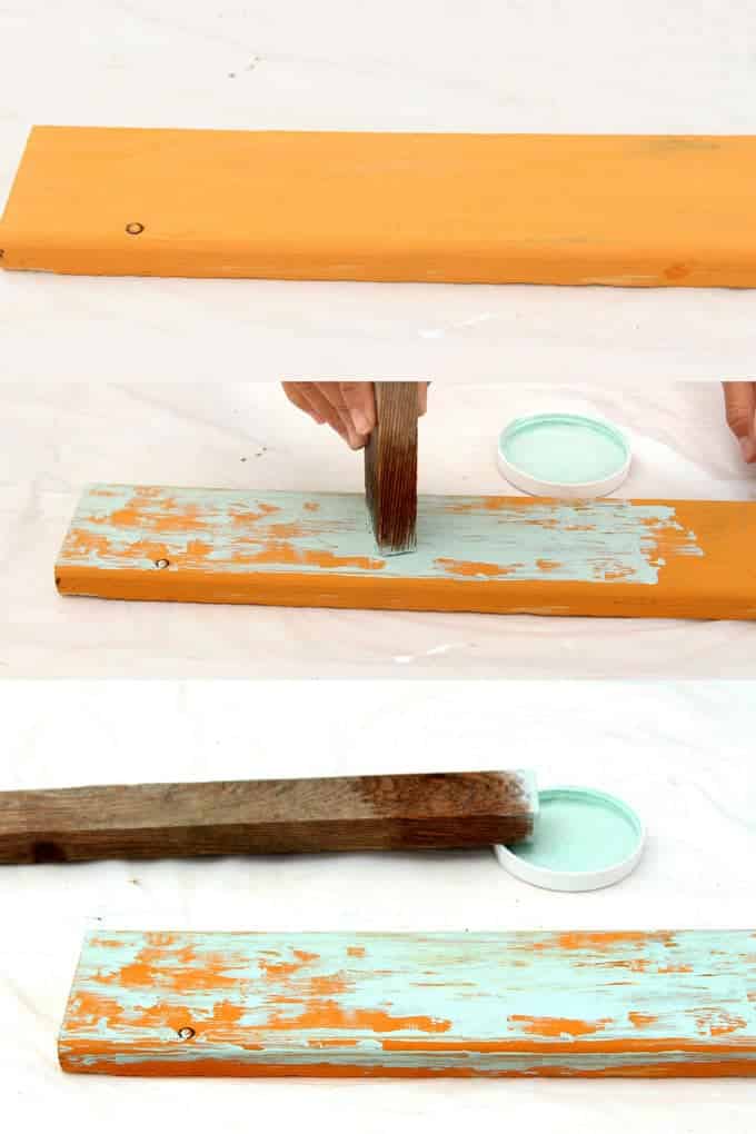 Distressing Using Wood Block