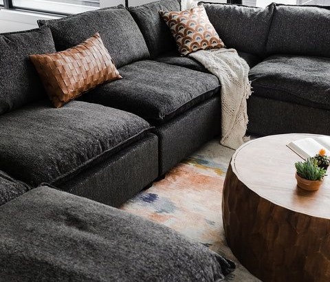 Earthy Toned Deep Seating Sectional