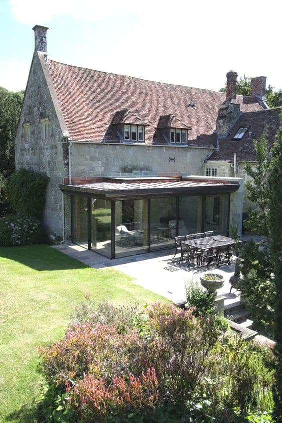 Glass-Style Village House Front