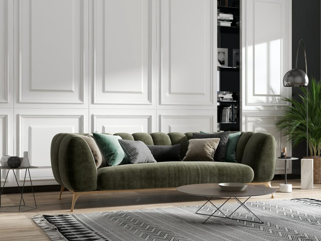 Green Curvy Deep Seating Sectional Best Curved Sofas of 2023 For A Unique Look | Home of Cozy
