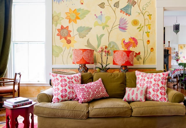 Hand-Painted Design Accent Walls