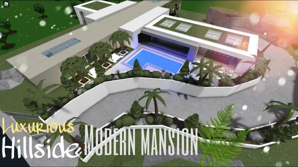 Luxury Bloxburg Mansion in the Hills