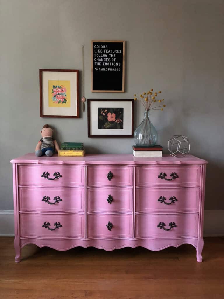 Pink Painted Dresser
