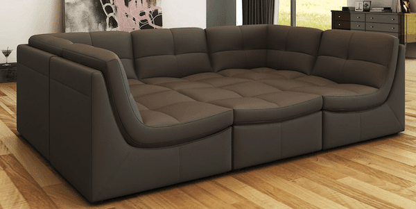 Pit Sectional with a Unique Design