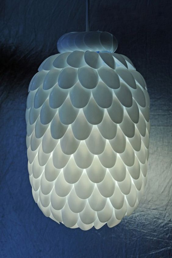 Plastic Spoon Lamp