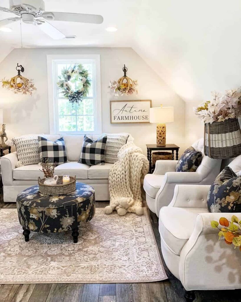 Printed Coffee Table Ottoman