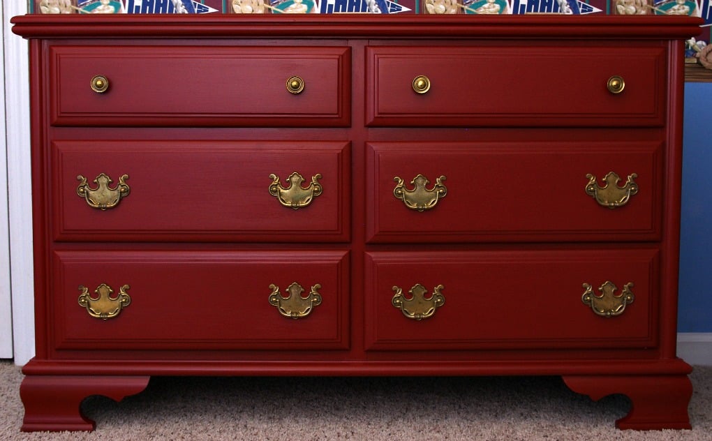 Red Painted Dresser