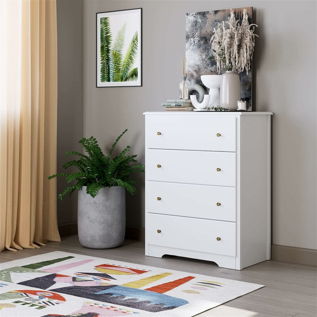 Reflective White Paint Dresser Ideas