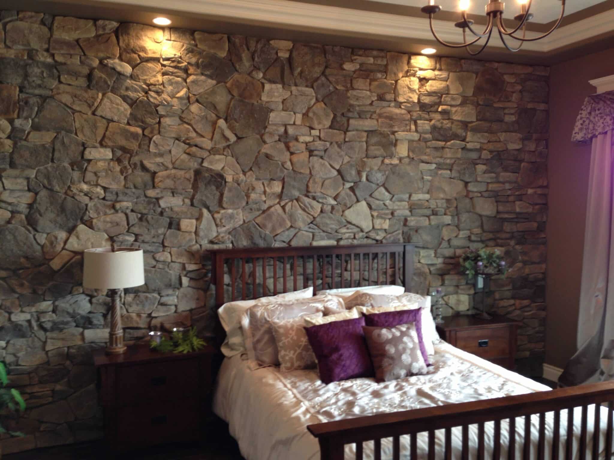 Stone Bedroom Wall Accent
