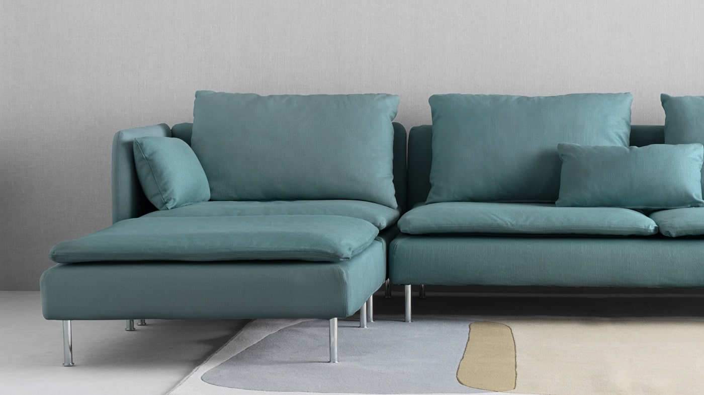 Teal Modular Deep Seating Sectional