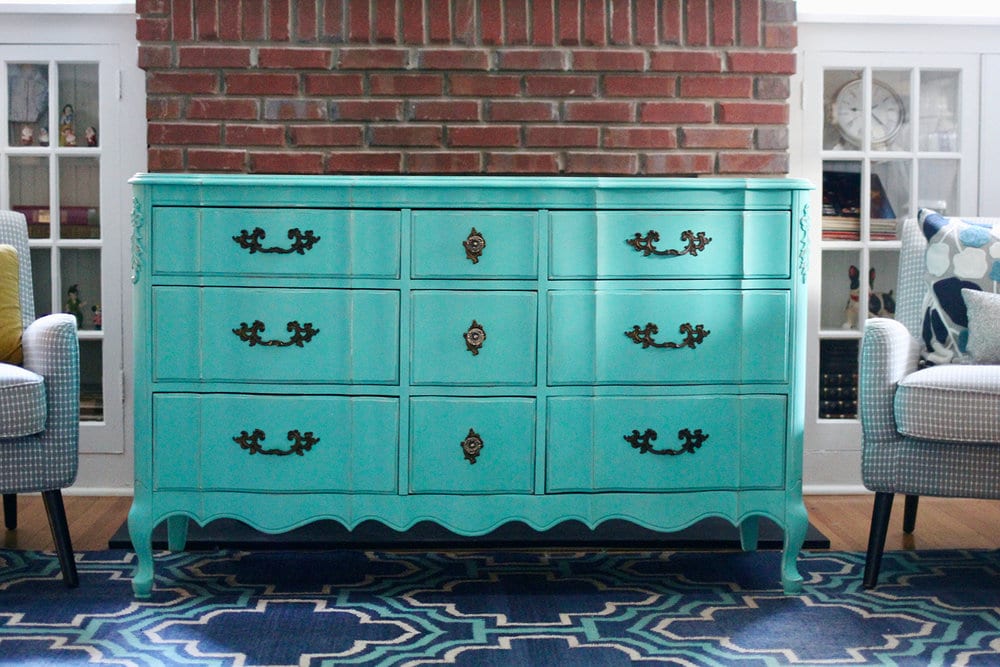 Teal Painted Dresser