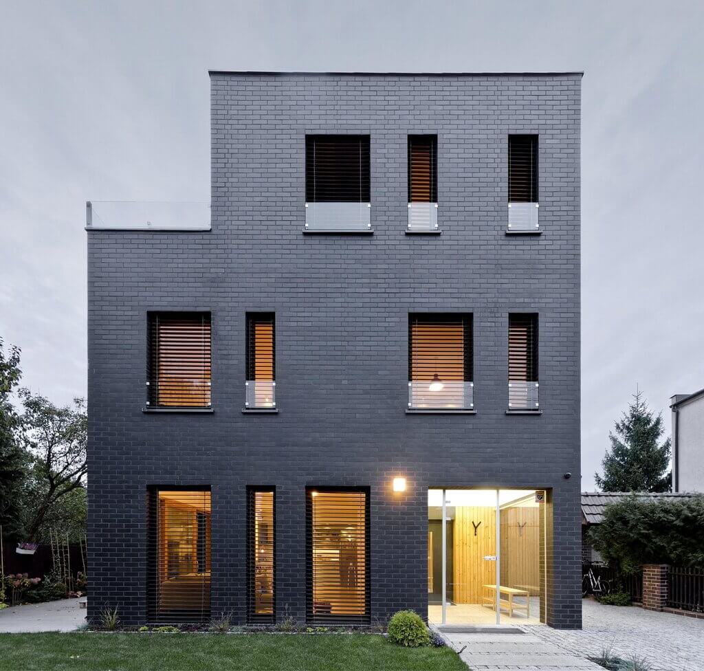 Traditional Black Brick House