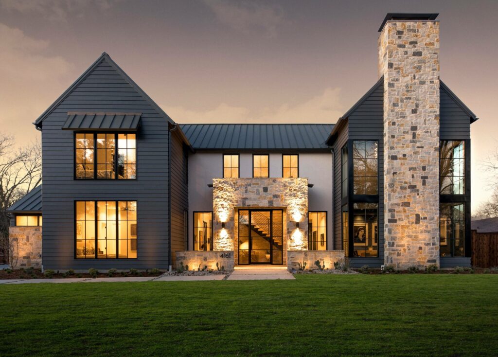 Transitional Homes with a Hue of Black