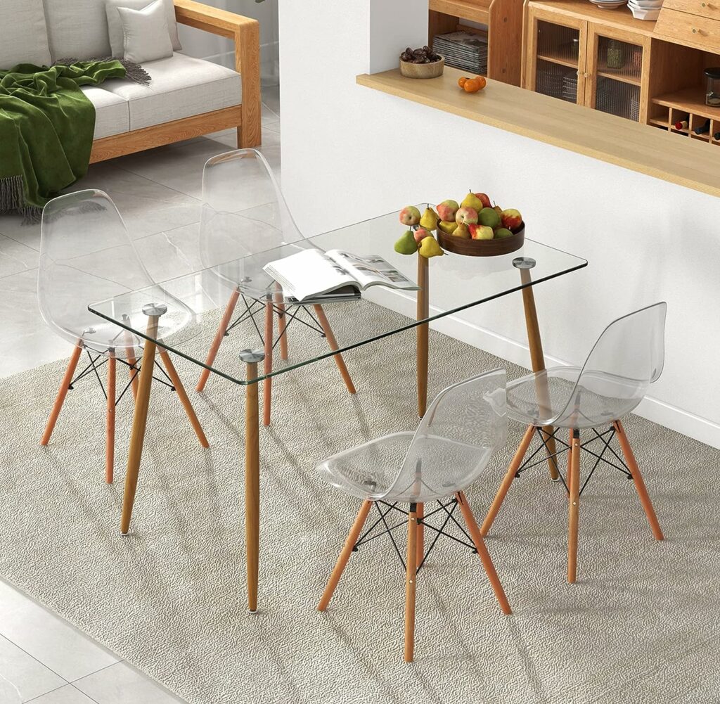 Transparent Chairs & Table for Your Kitchen
