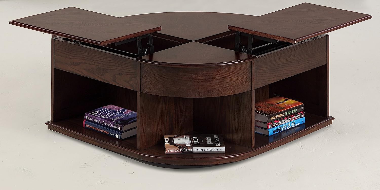 Wedge Double-Lift Top Coffee Table with Storage