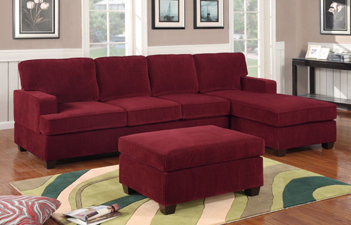 Wine:Burgundy Deep Seating Sectional