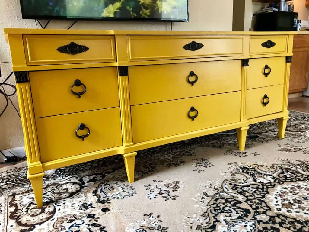Yellow Painted Dresser